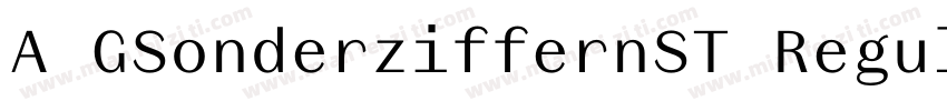 A GSonderziffernST Regular字体转换